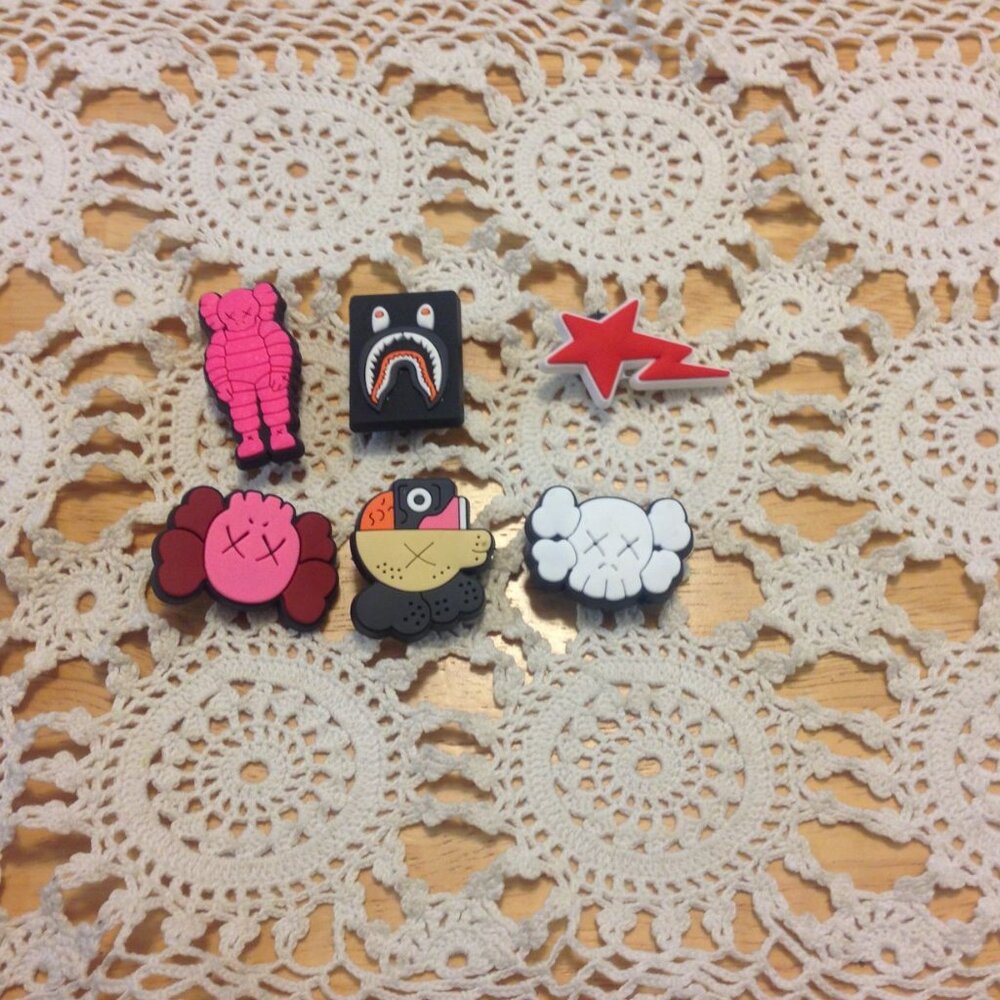 Jibbitz, for Crocs or similar,  Shoe Charms, set of 6